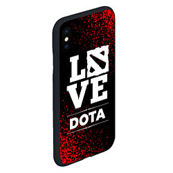 Чехол iPhone XS Max матовый Dota Love Классика, цвет: 3D-черный — фото 2