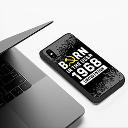 Чехол iPhone XS Max матовый Born In The USSR 1968 year Limited Edition, цвет: 3D-черный — фото 2