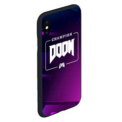 Чехол iPhone XS Max матовый Doom Gaming Champion: рамка с лого и джойстиком на, цвет: 3D-черный — фото 2