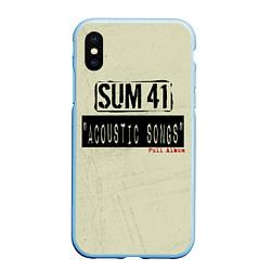 Чехол iPhone XS Max матовый Sum 41 - The Acoustics Full Album, цвет: 3D-голубой