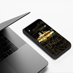 Чехол iPhone XS Max матовый T-90M Владимир, цвет: 3D-черный — фото 2