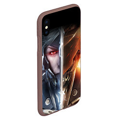 Чехол iPhone XS Max матовый METAL GEAR RISING САМУРАЙ, цвет: 3D-коричневый — фото 2