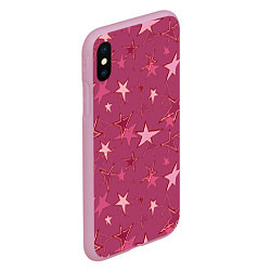Чехол iPhone XS Max матовый Terracotta Star Pattern, цвет: 3D-розовый — фото 2