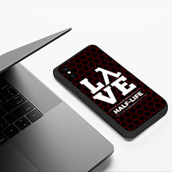 Чехол iPhone XS Max матовый Half-Life Love Классика, цвет: 3D-черный — фото 2