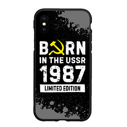 Чехол iPhone XS Max матовый Born In The USSR 1987 year Limited Edition, цвет: 3D-черный