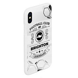 Чехол iPhone XS Max матовый Brighton Football Club Number 1 Legendary, цвет: 3D-белый — фото 2