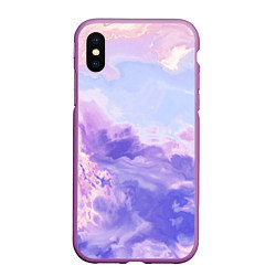 Чехол iPhone XS Max матовый Муссон Красок, цвет: 3D-фиолетовый