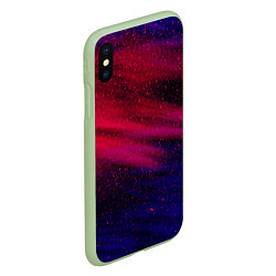 Чехол iPhone XS Max матовый Неоновая пыль - Красный, цвет: 3D-салатовый — фото 2