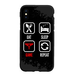 Чехол iPhone XS Max матовый Eat, Sleep, The Last Of Us, Repeat, цвет: 3D-черный