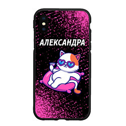 Чехол iPhone XS Max матовый Александра КОШЕЧКА Арт, цвет: 3D-черный