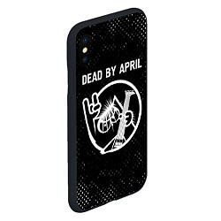 Чехол iPhone XS Max матовый Dead by April КОТ Гранж, цвет: 3D-черный — фото 2