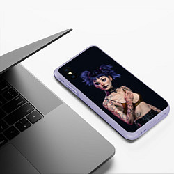 Чехол iPhone XS Max матовый Свидетель Девушка, цвет: 3D-светло-сиреневый — фото 2