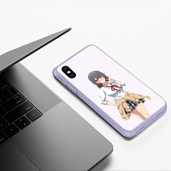 Чехол iPhone XS Max матовый МЭГУРИ ШИРОМЭГУРИ OreGairu, цвет: 3D-светло-сиреневый — фото 2