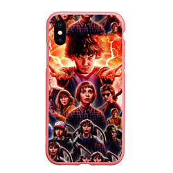 Чехол iPhone XS Max матовый Stranger Things Арт, цвет: 3D-баблгам