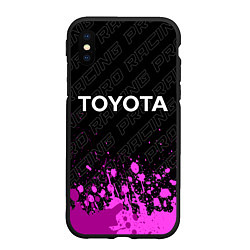 Чехол iPhone XS Max матовый Toyota Pro Racing, цвет: 3D-черный