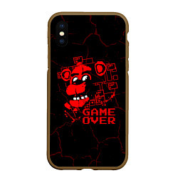 Чехол iPhone XS Max матовый Пять ночей с фредди - game over, цвет: 3D-коричневый