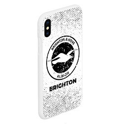 Чехол iPhone XS Max матовый Brighton с потертостями на светлом фоне, цвет: 3D-белый — фото 2