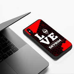 Чехол iPhone XS Max матовый Skyrim Love Классика, цвет: 3D-черный — фото 2