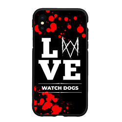 Чехол iPhone XS Max матовый Watch Dogs Love Классика, цвет: 3D-черный