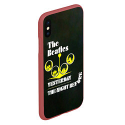 Чехол iPhone XS Max матовый The Beatles YESTERDAY THE NIGHT BEFORE, цвет: 3D-красный — фото 2