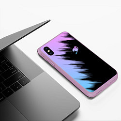 Чехол iPhone XS Max матовый Хвост феи - neon, цвет: 3D-сиреневый — фото 2