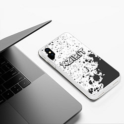 Чехол iPhone XS Max матовый Рэпер Xzibit в стиле граффити, цвет: 3D-белый — фото 2