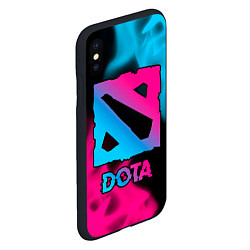 Чехол iPhone XS Max матовый Dota Neon Gradient, цвет: 3D-черный — фото 2