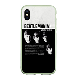 Чехол iPhone XS Max матовый With The Beatles Битломания, цвет: 3D-салатовый