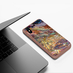 Чехол iPhone XS Max матовый Горная порода возраст которых превышает 3,6 миллиа, цвет: 3D-коричневый — фото 2