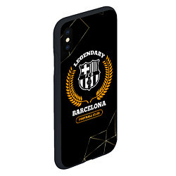 Чехол iPhone XS Max матовый Barcelona - legendary football club на темном фоне, цвет: 3D-черный — фото 2