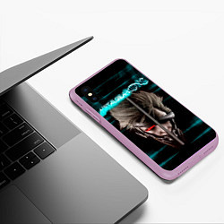 Чехол iPhone XS Max матовый Metal Gear Rising Revengeance, цвет: 3D-сиреневый — фото 2