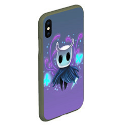 Чехол iPhone XS Max матовый Hollow Knight - рыцарь, цвет: 3D-темно-зеленый — фото 2