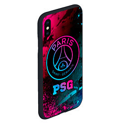 Чехол iPhone XS Max матовый PSG - neon gradient, цвет: 3D-черный — фото 2