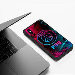 Чехол iPhone XS Max матовый PSG - neon gradient, цвет: 3D-черный — фото 2