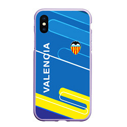 Чехол iPhone XS Max матовый Valencia Абстракция, цвет: 3D-светло-сиреневый