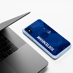 Чехол iPhone XS Max матовый Тоттенхэм хотспур Абстракция спорт, цвет: 3D-голубой — фото 2