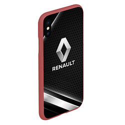 Чехол iPhone XS Max матовый Renault абстракция, цвет: 3D-красный — фото 2