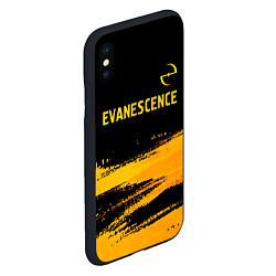 Чехол iPhone XS Max матовый Evanescence - gold gradient: символ сверху, цвет: 3D-черный — фото 2