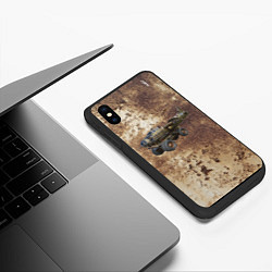 Чехол iPhone XS Max матовый Необычный автомобиль, цвет: 3D-черный — фото 2