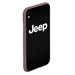 Чехол iPhone XS Max матовый Jeep Соты, цвет: 3D-коричневый — фото 2