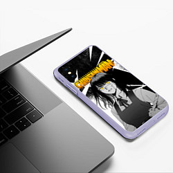 Чехол iPhone XS Max матовый Митака : Человек-бензопила, цвет: 3D-светло-сиреневый — фото 2