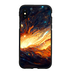 Чехол iPhone XS Max матовый Центр вселенной - Абстракция, цвет: 3D-черный