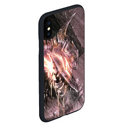 Чехол iPhone XS Max матовый Берсерк Гатс В Доспехах Извергает Огонь, цвет: 3D-черный — фото 2