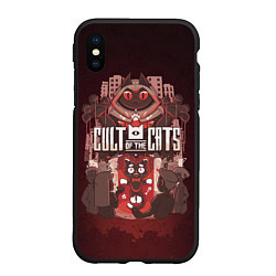 Чехол iPhone XS Max матовый Dark Cult Of The Cats, цвет: 3D-черный