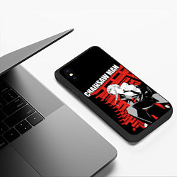 Чехол iPhone XS Max матовый Chainsaw - Макима, цвет: 3D-черный — фото 2