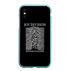 Чехол iPhone XS Max матовый Joy Division - unknown pleasures, цвет: 3D-мятный