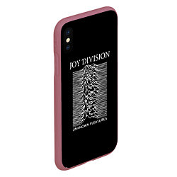 Чехол iPhone XS Max матовый Joy Division - unknown pleasures, цвет: 3D-малиновый — фото 2