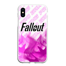Чехол iPhone XS Max матовый Fallout pro gaming: символ сверху