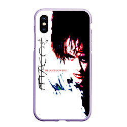 Чехол iPhone XS Max матовый Bloodflowers - The Cure, цвет: 3D-светло-сиреневый