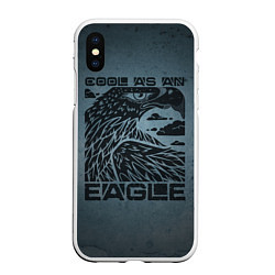 Чехол iPhone XS Max матовый Cool as an eagle Крут как орел, цвет: 3D-белый